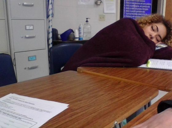 student napping